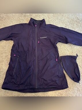 mont-bell Women's Dark Purple Lightweight Utility Jacket Windbreaker